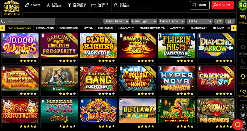 online casino signup bonus